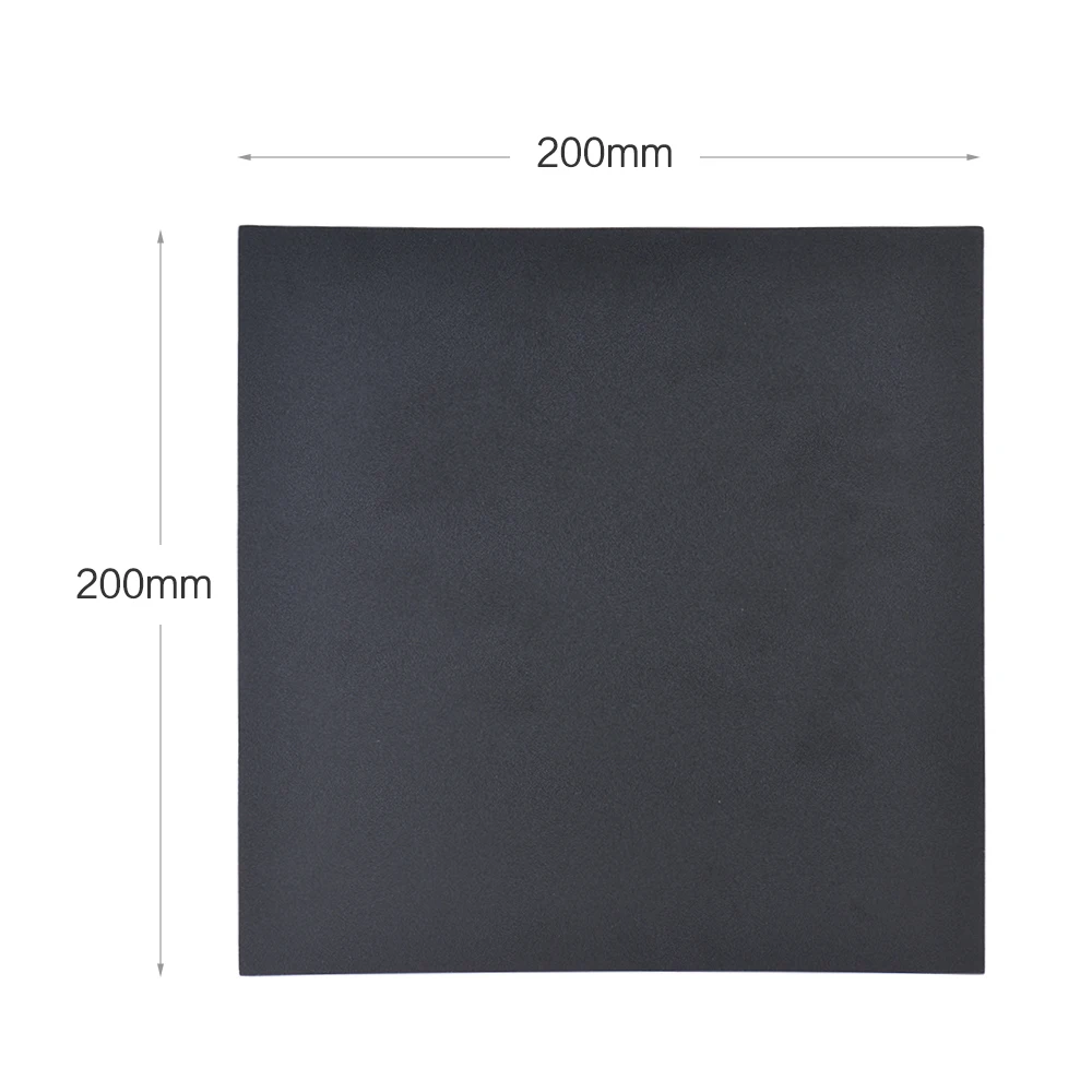 3D Printer bed 1pc 200 * 200mm Adhesive Heat Bed Tape Sticker Build Surface Cover Square Sheet Black 3D Printer bed