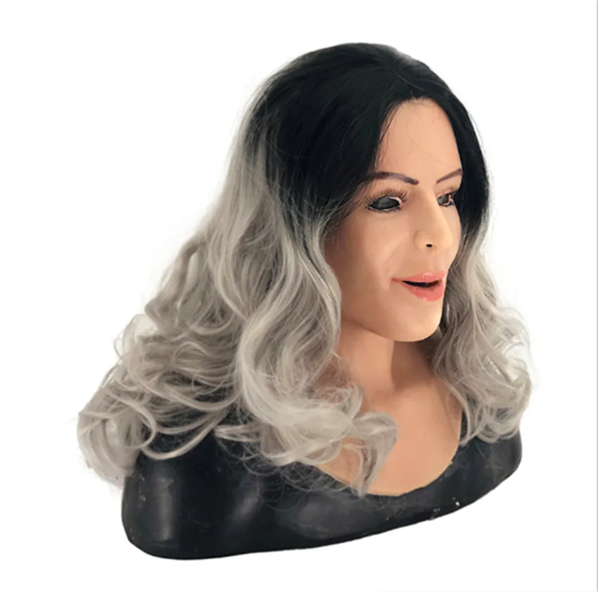 Горячий дизайн транссексуал украшение для силиконовой женской маски Реалистичная силиконовая женская маска