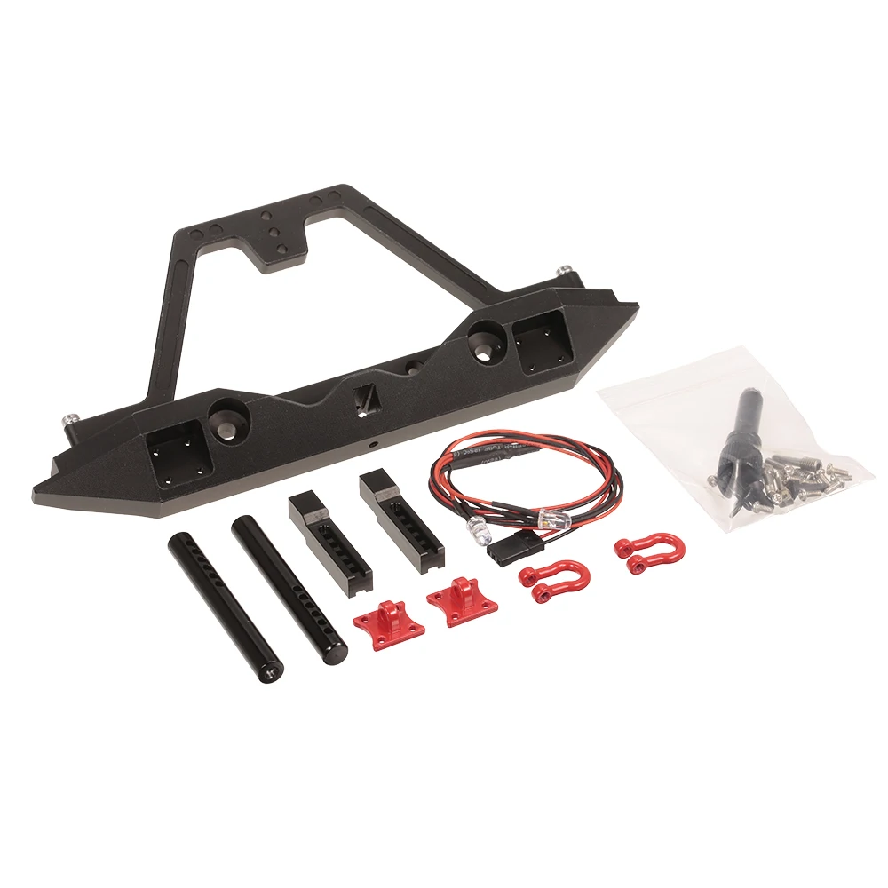 

Metal Rear Bumper with LED Light for 1/10 RC Crawler Car Axial SCX10 SCX10 II 90046 90047 Traxxas TRX-4