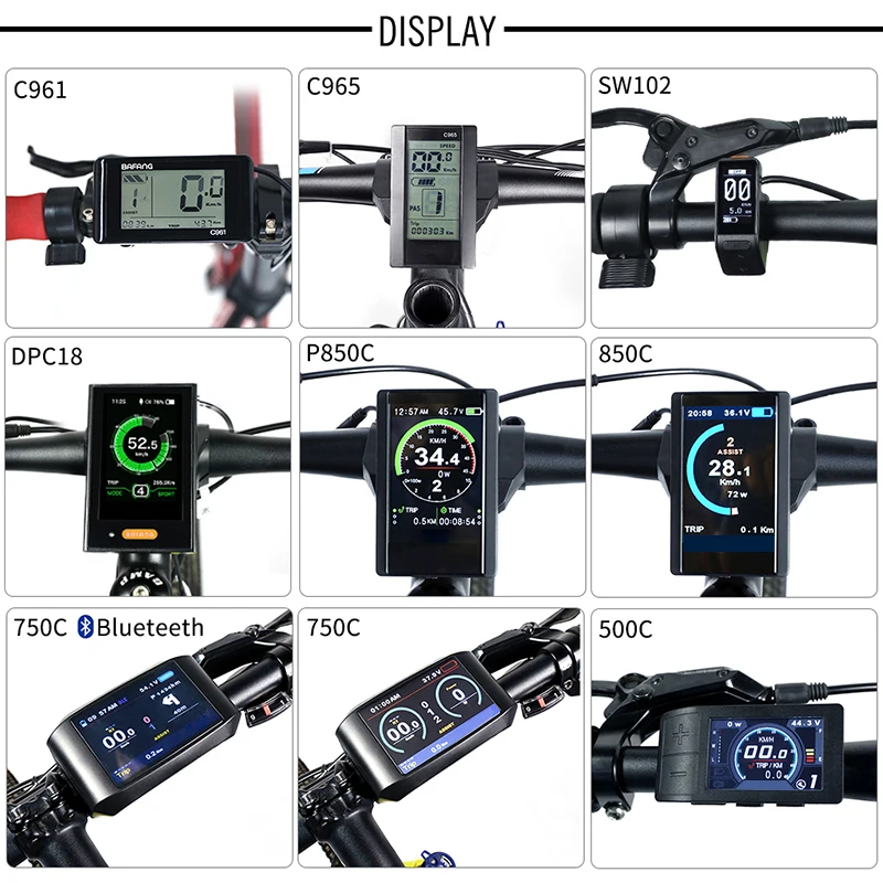 

Electric Bike TFT Display DPC18 850C 500C SW102 C965 C961 750C Bluetooth for BAFANG BBS Mid Drive Motor Bicycle ebike Computer