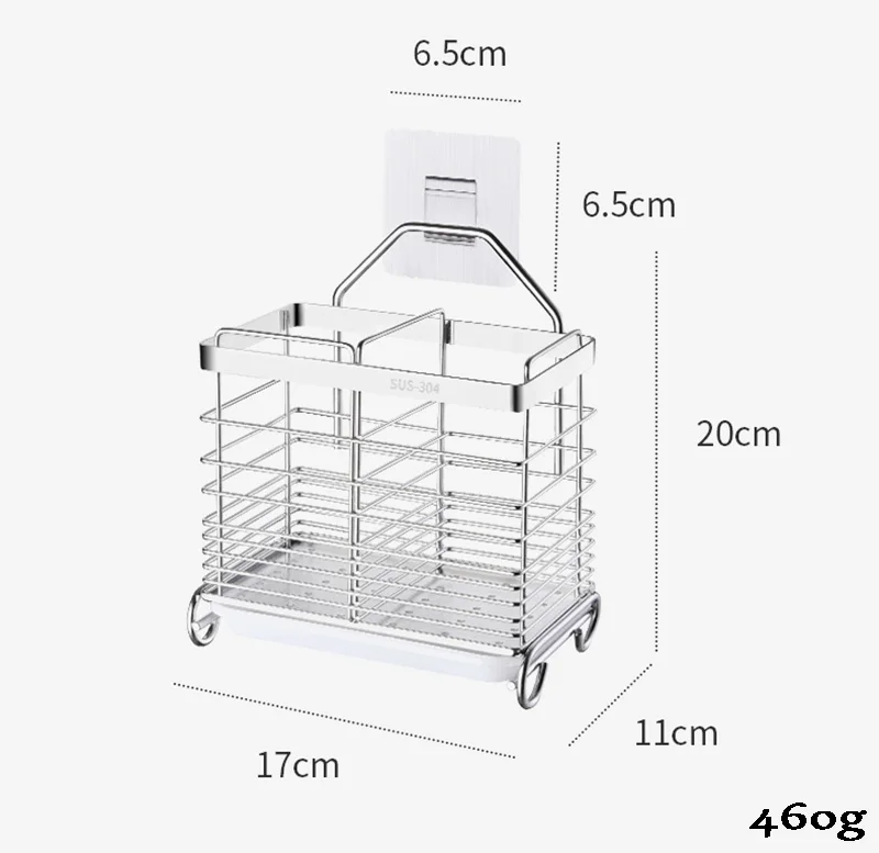 3 сетки Нержавеющая сталь подвесной палочка для еды клетка вилка ложка держатель стойки усиленные кухонные принадлежности полки Органайзер с крючками