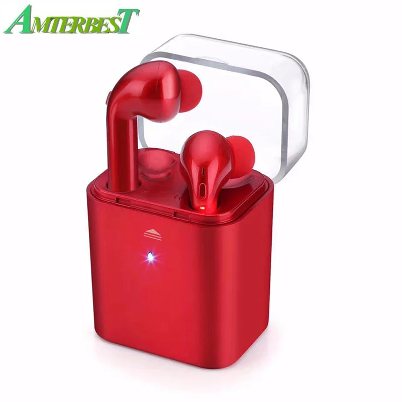 

AMTERBEST TWS Bluetooth Headset Earbuds with Charging Box Hands Free Headphone Wireless Earphones for IOS Android Phones