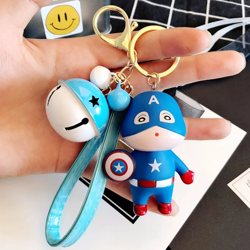 

2019 Hottest Cartoon Captain America Key Chain Pendant For Men And Women Avengers Car Key Chain Creative Gift