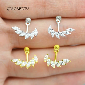 

QIAOBEIGE Factory Supply DIY Mount Freshwater Pearl Silver 925 Sterling Stud Earring graduation gift bread beads or round pearl
