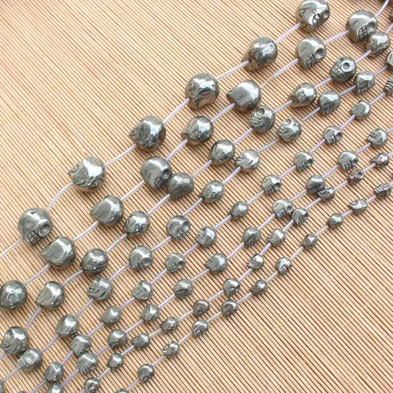 

Natural Pyrite skull Shape 8-18mm Beads 15inch per strand,For DIY Jewelry Making !We provide mixed wholesale for all items!