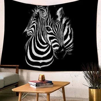 

Zebra Printed Home Furnishing Horse Tapestry Wall Hanging Sandy Beach Picnic Throw Rug Blanket Camping Tent Travel Sleeping Pad