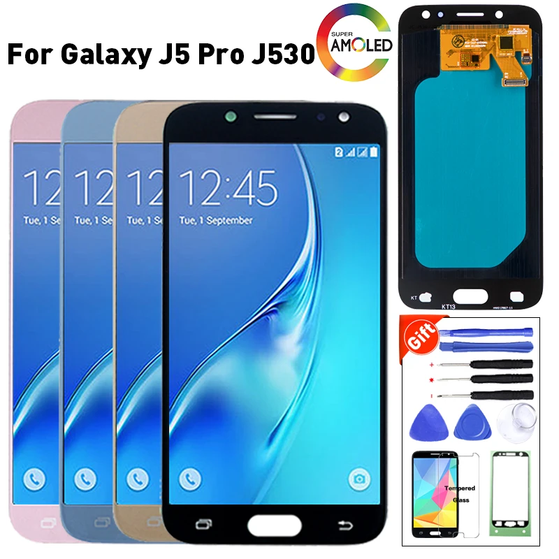 

AMOLED LCD Replacemen For SAMSUNG GALAXY j5 2017 J530 LCD J530F SM-J530F J5 Pro LCD Display touch Screen Digitizer Assembly