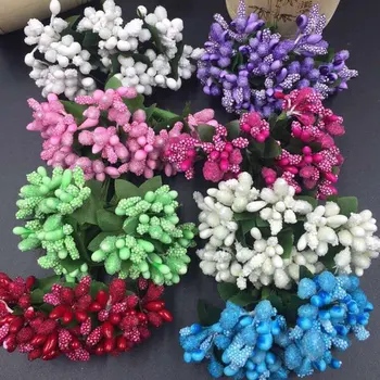 

Wedding Decoration 144pcs Artificial Wire Stem Stamen Flower For Home Pistil DIY Scrapbooking Garland Craft Artificial Flowers