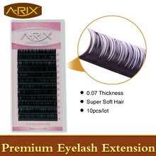 10 упаковок наращивания ресниц все размеры 8-15 мм длина 0,07 накладные норковые волосы индивидуальные шелковые ресницы
