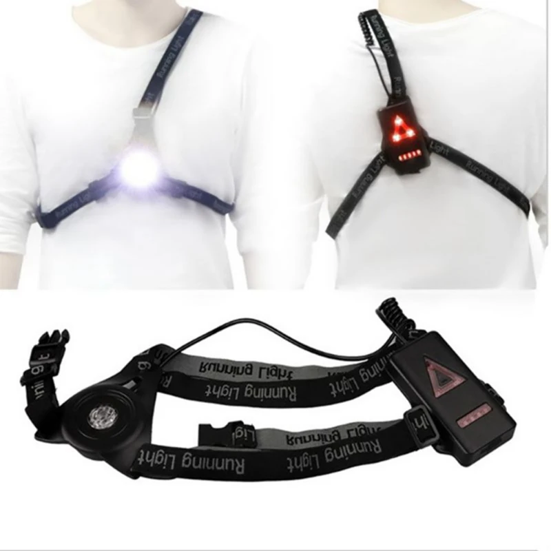 

Outdoor Sport Running Lights LED Night Running Flashlight Warning Lights USB Charge Chest Lamp Running Warning LED Lamp ST