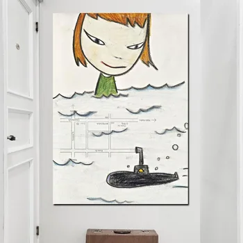 

Yoshitomo Nara Cartoon HD Print Canvas Art Pictures Sleepwalking Doll Drawing Japanese Painting Poster For Baby Kids Room Decor