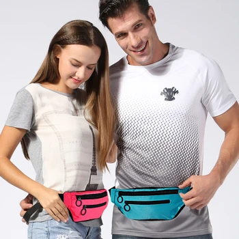 Cuir rose taille Fanny Pack sac pour femmes hommes noir Bum argent ceinture taille sac pochette avec sangle étanche 2018