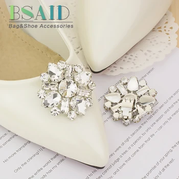

BSAID Crystal Shoes Accessories Shoe Clips 1 pcs / 2 pcs Rhinestone Shoe Decorations For Heels Shoes Bag Clothes Clamp Ornament