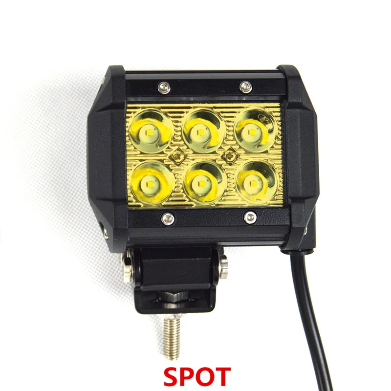 2 шт. 4 дюйма точечный прожектор Светодиодный светильник 4 дюйма для вождения желтый противотуманный фонарь светодиодный светильник для Ford Focus внедорожный грузовик внедорожник трактор - Цвет: 2pc Spot beam