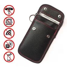 Anti Theft RFID Key Bag Signal Blocking Cover Pouch Case Leather WIFI NFC Protection Waterproof RFID rfid car key pouch black electromagnetic blocking shielding double layer key case bag with key ring anti lost leather