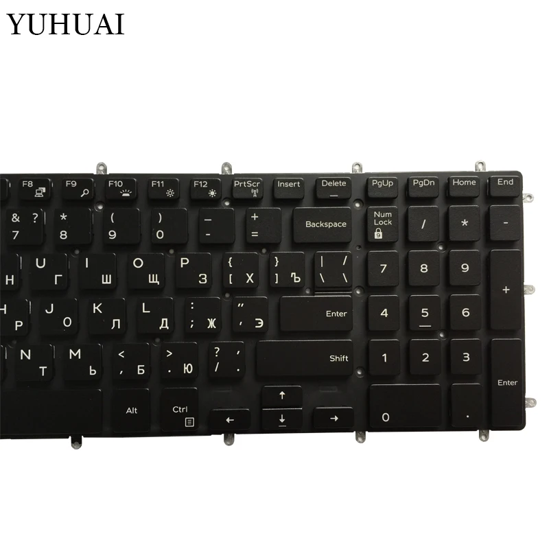  New Russian laptop keyboard for Dell Inspiron 2 in 1 5570 5575 5770 5775 Keyboard Backlit No Frame