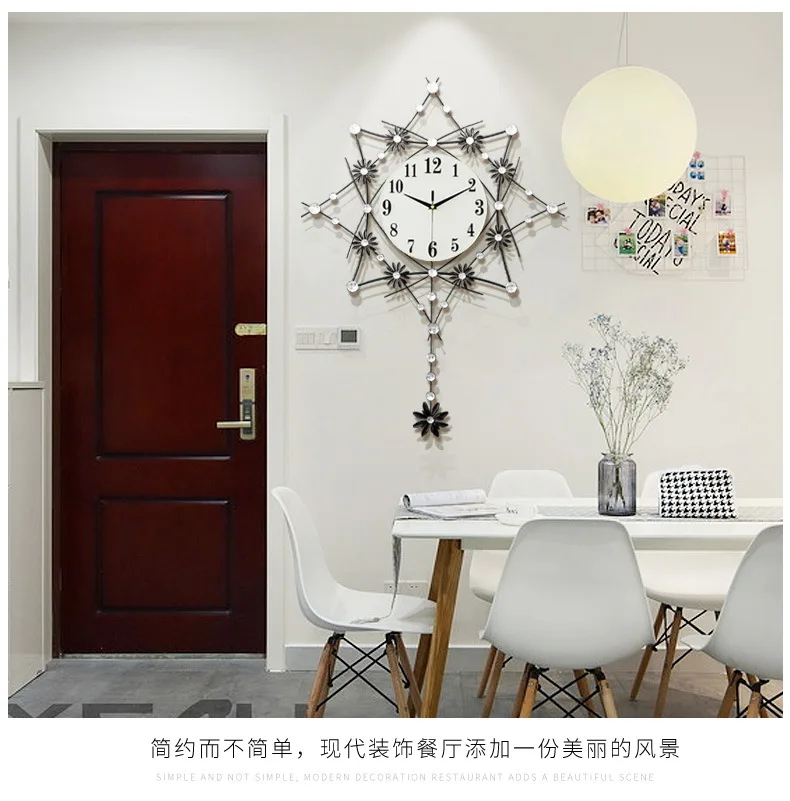 European Minimalist Creative Wall Clock Modern Home Clock Living Room Mute Clock Fashion Decorative Quartz Clock Hot Sale