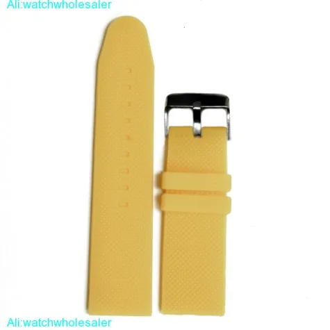 26mm Natural Beige Silicone Jelly Rubber Unisex Watch Band Straps WB1062M26JB