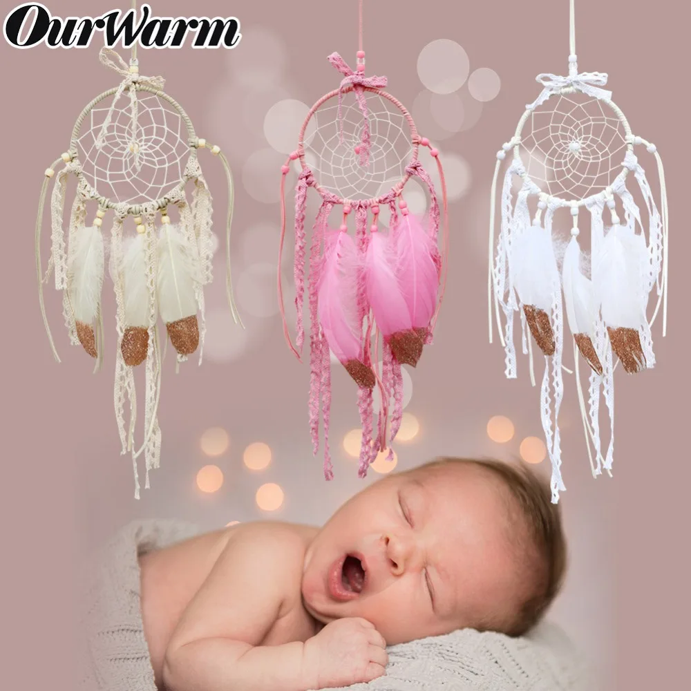 

OurWarm Dream Catcher Nordic Decoration Home Kids Room Nursery Decor Scandinavian Style Wall Hanging Dreamcatcher Craft Pendant