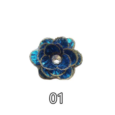 

10 Pieces/ 3D Bright Red Beads, Embroidered Cloth, Sequins, Flowers, Lace, Stage Costumes, Decorative Accessories 7*7cm YS0166