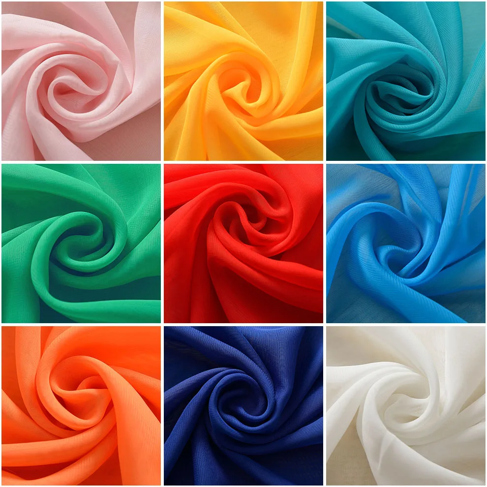 5Meters 75D Beautiful Chiffon Yarn Chiffon Fabric breathable