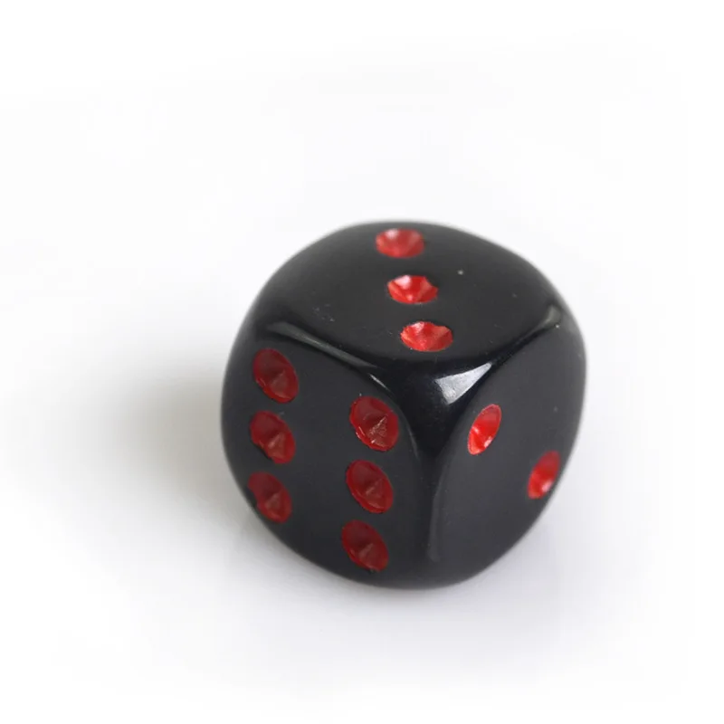 10 шт./компл. международная торговля Горячая 16 мм Высокая-класс акриловая черная, red dot кости