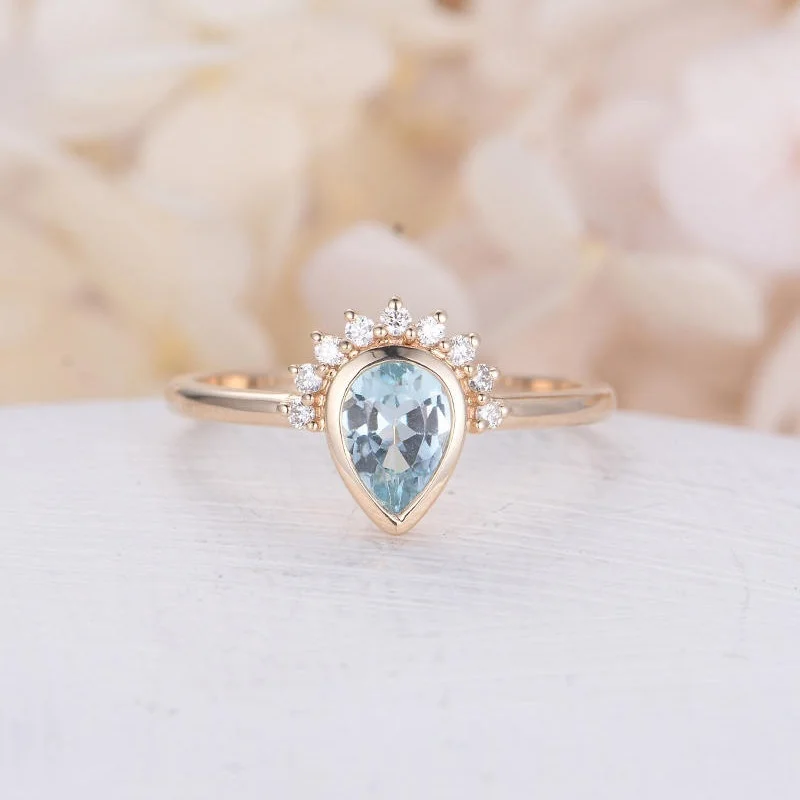 Новое милое кольцо из циркона в форме слезы для девушек, вечерние кольца на свадьбу, помолвку, годовщину, размер 6-10