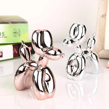 

New Fashion Resin Balloon Dog Crafts Sculpture Creative Gifts Modern Simple Home Decorations Statues 2 Colors Desktop Ornament