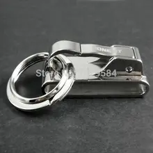 Набор из 5 шт. пружинный зажим для пряжки ремня двойные петли брелок кольцо брелока серебро