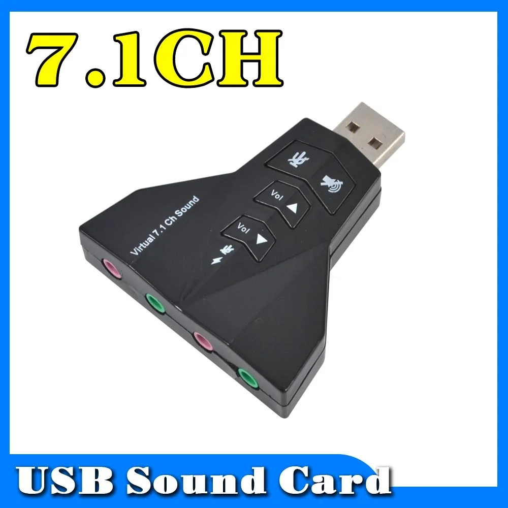 Купить Новый мини usb звуковые карты 3d виртуальный 12 мбит внешний 7.1 ...