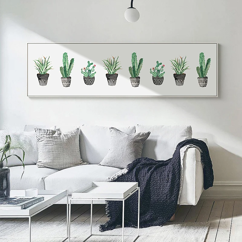 

Nordic Watercolors Pot Plants Green Plants Cactus Banners Canvas Decorative Painting Print Pictures Poster Wall Art Home Decor