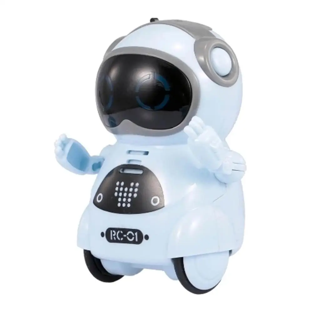 Интеллектуальный карманный мини-робот для ходьбы, музыкальный танцевальный светильник, распознавание голоса, повторение разговора, умная интерактивная игрушка для детей - Цвет: Светло-зеленый