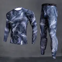 Men's Camouflage Thermal underwear set Long johns winter Thermal underwear Base layer Men Sports Compression Long sleeve shirts 4