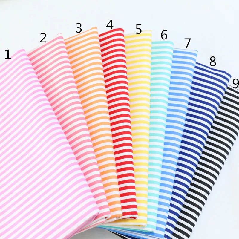 

160CMx50CM color strip nursery cotton fabric infant baby bedding cotton patchwork fabric tecidos bedzee quilting sewing tissue