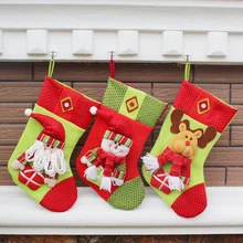 2016 New Large Long Legged Christmas Stocking Xmas Tree Decoration Ornaments Gift Candy Bag Christmas Decoration Socks