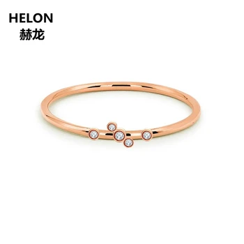 

100% Natural Diamonds Engagement Wedding Ring Solid 14k Rose Gold Certified Anniversary Band Party Valentine Birthday Gift