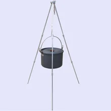 Outdoor Cooking Tripod Pot Relefree Portable Camping Picnic BBQ Dismountable Hanging Grill Stand Holder Max Weight 30KG