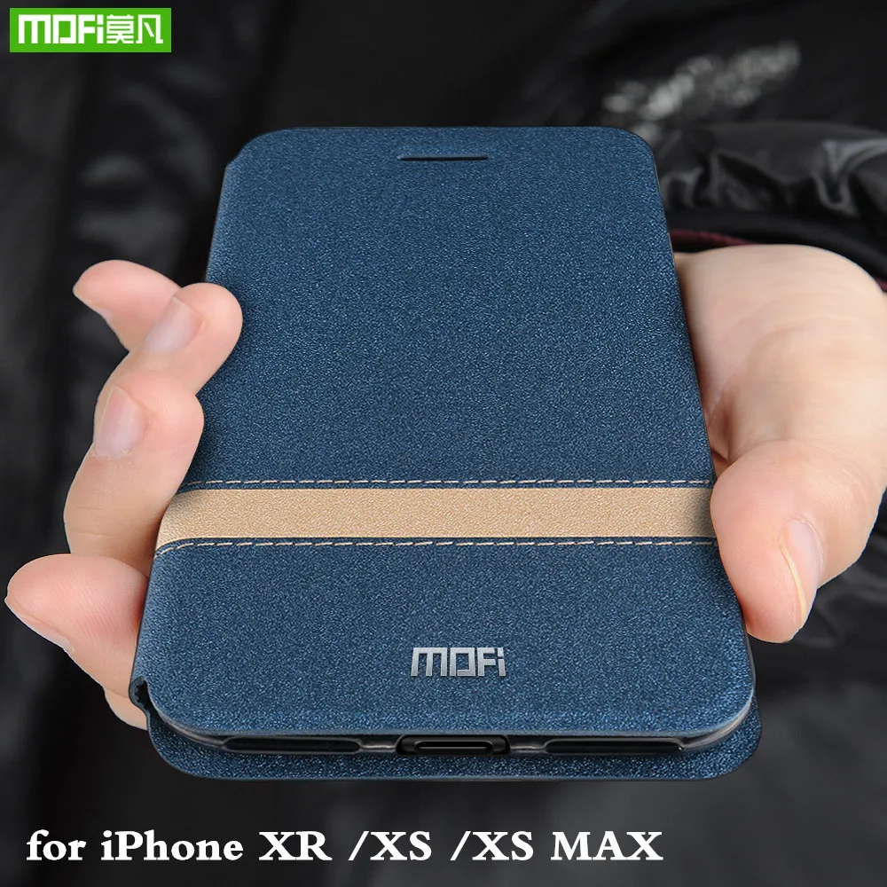 Чехол книжка MOFi для iPhone XR чехол Apple XS из ТПУ Max искусственной кожи силиконовый