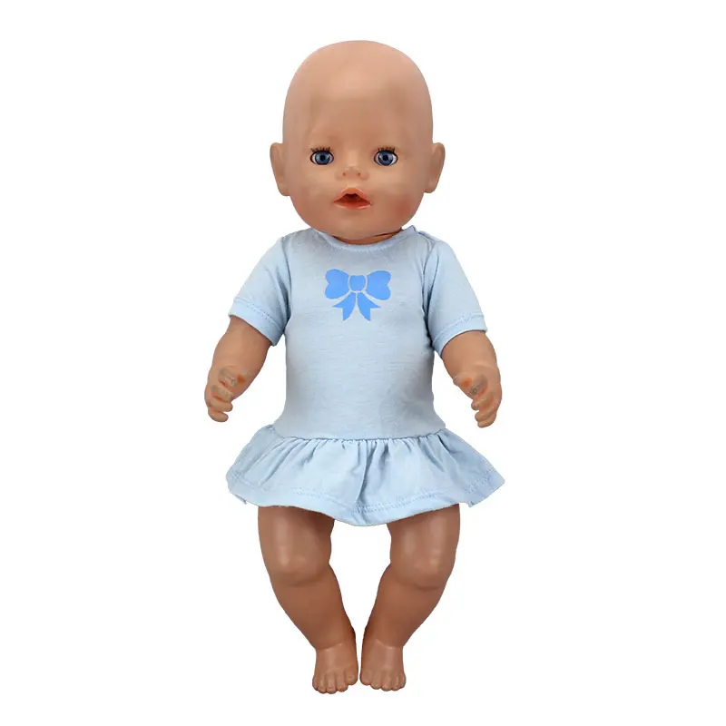 

Blue leisure dress Wear for 43cm/17inch baby Doll, Children best Birthday Gift(only sell clothes)