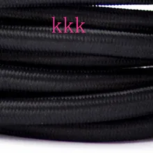 5 м/много VDE сертифицированный 2*0,75 Электрический кабель Ретро хлопковая ткань сетки DIY кабель провода и цвет черный линий питания