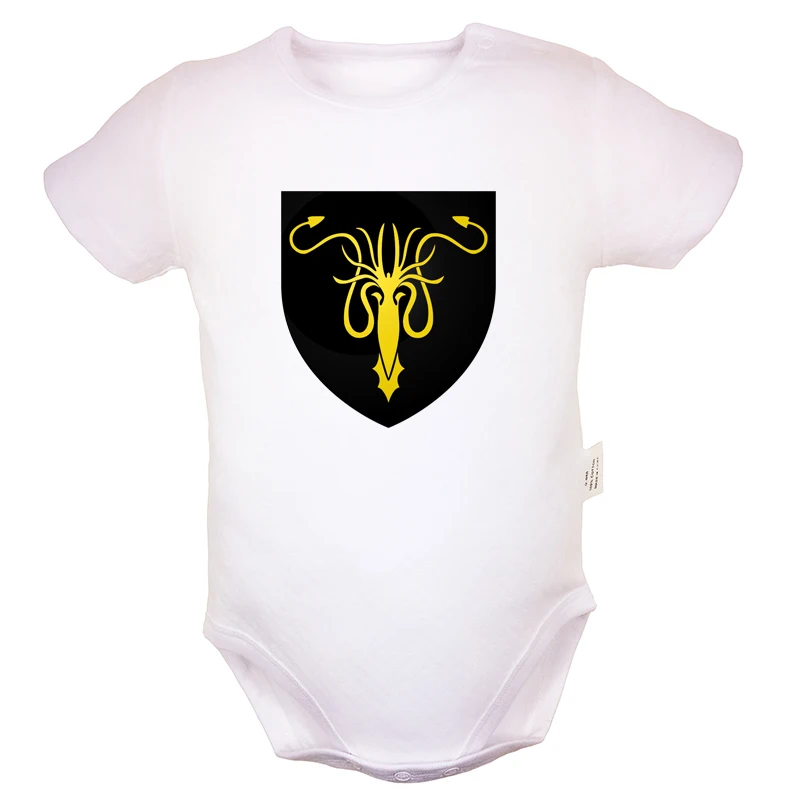 ifBaby2202WD Игра престолов дом Баратеонов баннер Greyjoy баннер дизайн новорожденных мальчиков и девочек униформа-комбинезон для младенцев Боди Одежда - Цвет: ifBaby2202WD