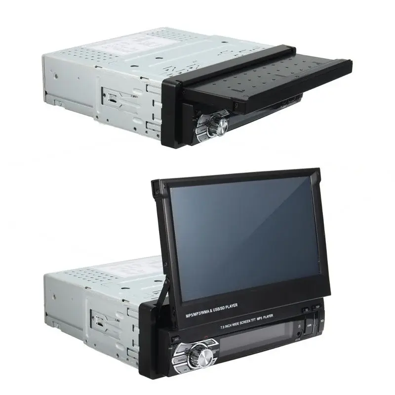 Автомагнитола Podofo 1DIN стерео аудио Bluetooth 7 " retractaletouch экран MP5 плеер SD FM USB радио