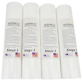 

4x10" Ppf Water Purifier Filter 4 Pcs Sediment Water Filter Cartrudge Aquarium Pre-filters Reverse Osmosis 5 Micron