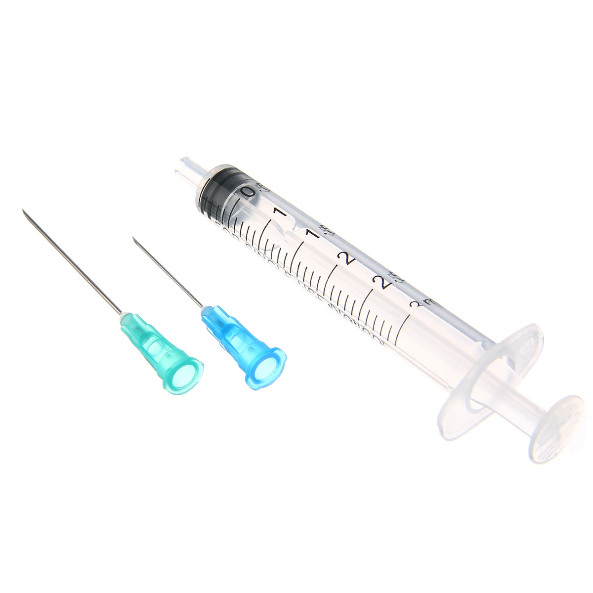 10pcs 3ml Syringe injector + 10pcs Green 21G Drawing Tip Needles + 10pcs Blue 23G Injection Needles