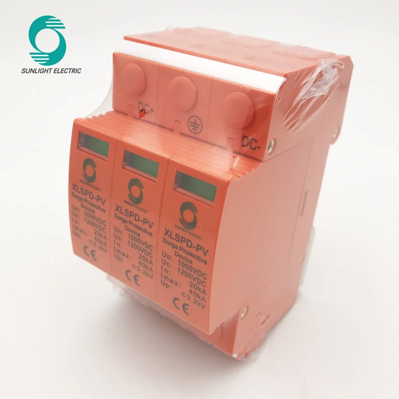 XLSPD PV CE 3P DC 1000v 20KA 40KA устройство для защиты от перенапряжения SPD|Автоматические