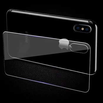 

100pcs For iphone XS MAX XR X 6 7 8 Plus back tempered glass 5s 5c se Screen Protector Back Glass 9H