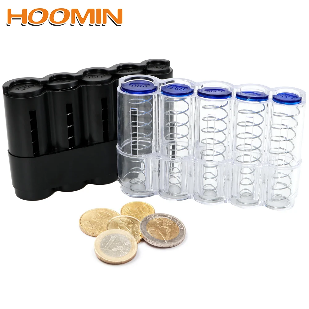 

HOOMIN Saving Box Jar Money Boxes Storage Coins Purse Euro Coin Dispenser Storage Box Home Decor Creative Coin Holder Case