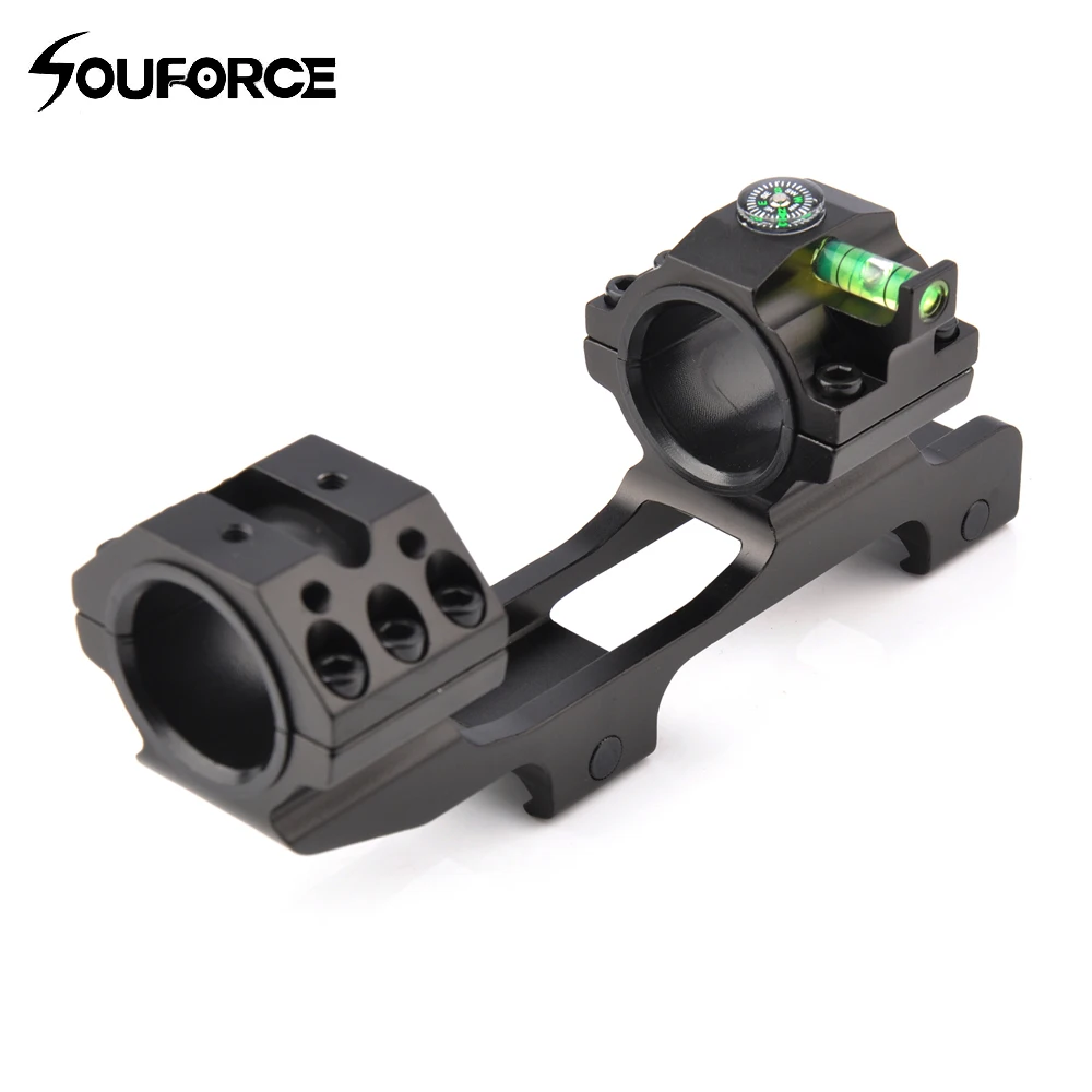 

New Tactical Scope Mount Dual Ring Diameter 30mm Aluminum with Spirit Bubble Level Fit 20mm Weaver Rail Mount for Rifle Hunting