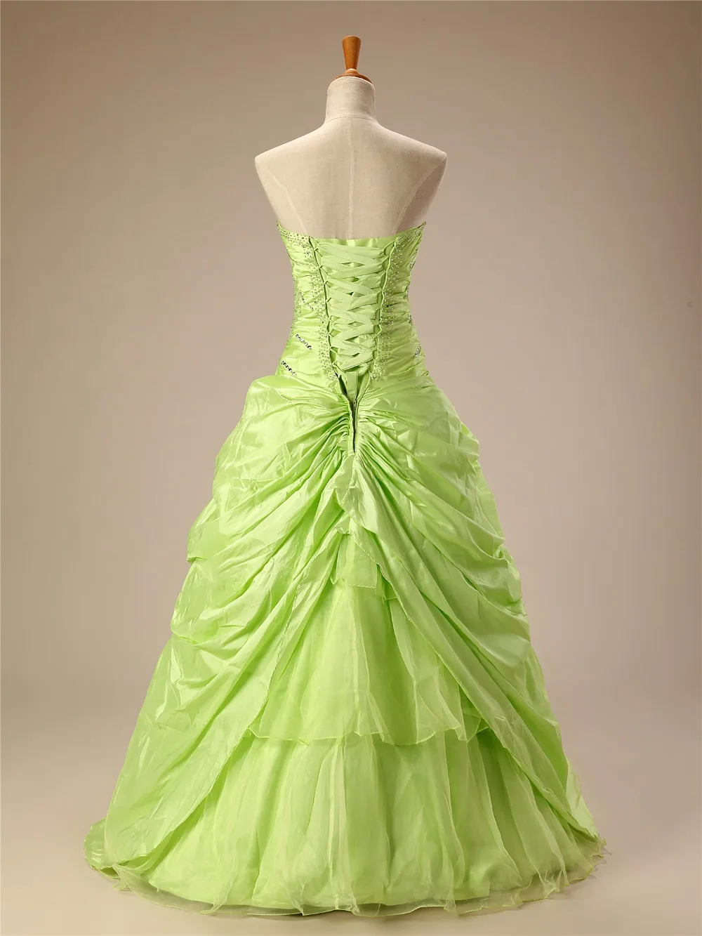 Дешевые Quinceanera Dressess зеленый бальное платье Милая бисером Vestidos De 15 anos сладкий 16 платье дебютантки платья