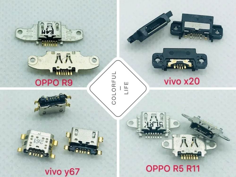OPPO R5 R9 R11 VIVO X20 Y67 Мини Micro Зарядка через usb Dock данных разъем 5pin 7pin ремонт материнской